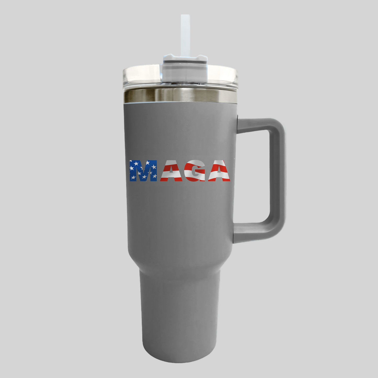 MAGA 'Merica Flag 40oz Tumbler with Straw