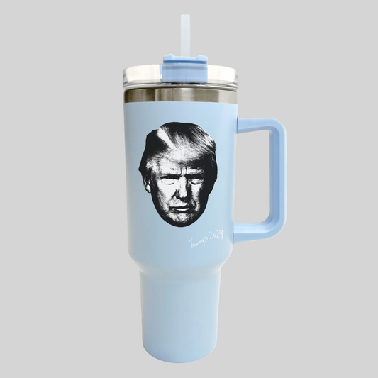 Trump Face 2024 40oz Tumbler with Straw