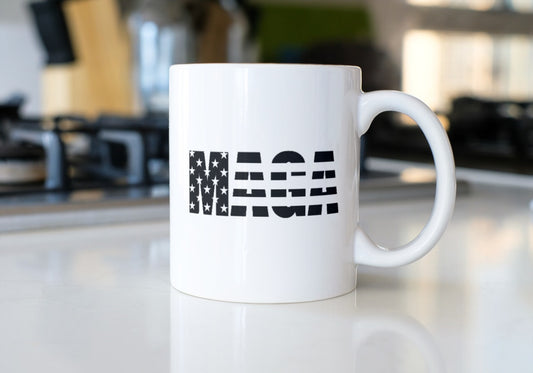 MAGA Stars & Stripes Black Mug