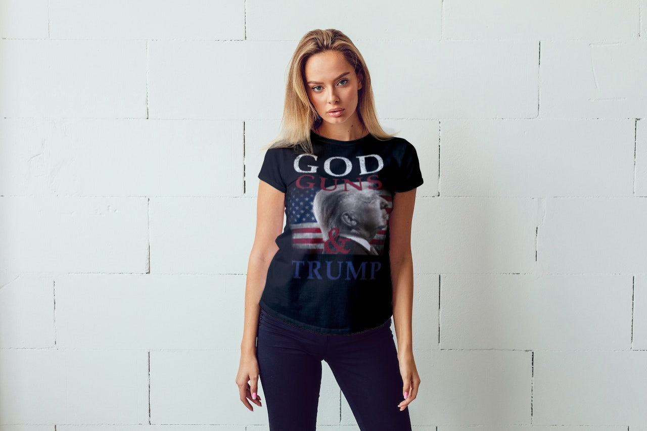 T-shirt da uomo God Guns Donald Trump 2024, Let's Go T-shirt da uomo God Guns Donald Trump 2024, Let's Go